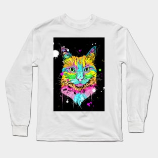 Neon Cat Long Sleeve T-Shirt